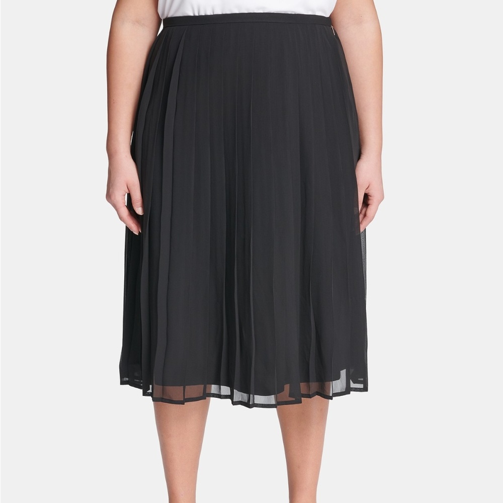 Calvin Klein Plus Size Pleated A-Line Skirt Size14